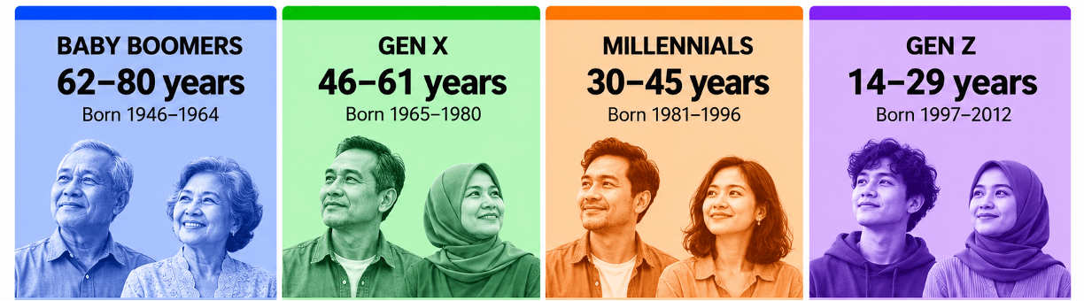 4 Generations in Indonesia